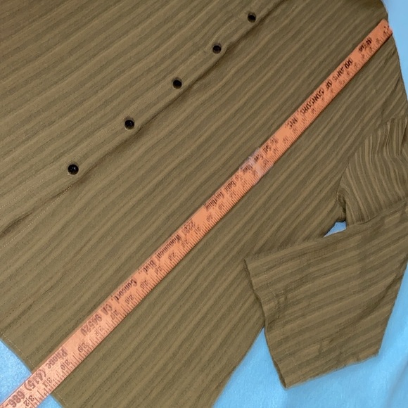 SHEIN Essence Plus army green long roll tab button up textured tunic NEW size 3X - Picture 11 of 14